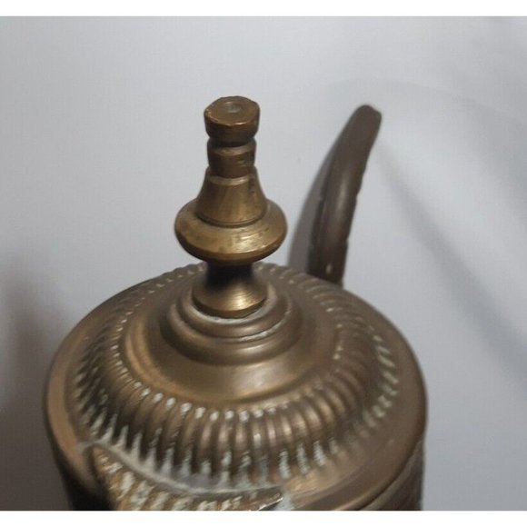 Antique Art Nouveau Copper Jug With Brass Ornaments -1900-1920 Moroccan Tea Pot - Picture 11 of 16